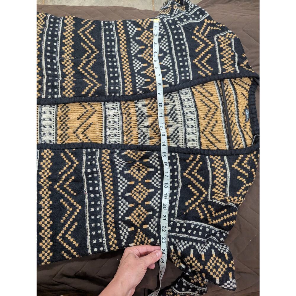 Rustic Pattered Neutral Colored Open Duster Lengt… - image 6